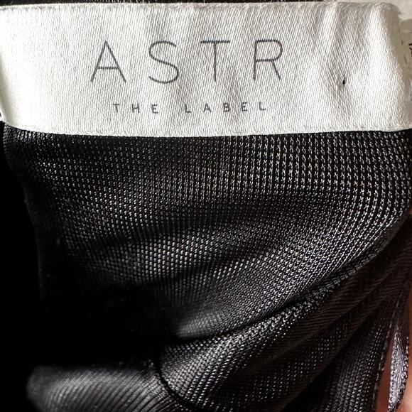 ASTR The Label Sz M Black BodyCon Minidress w/ Plunge Neckline Cocktail Party - Picture 6 of 7